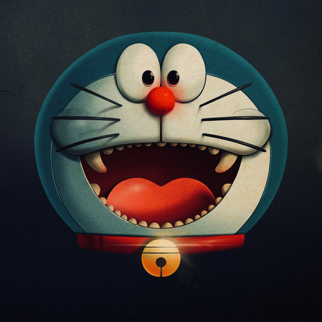 Doraemon limited edition giclée print by Oscar Llorens, pop surrealism fine art, signed and numbered