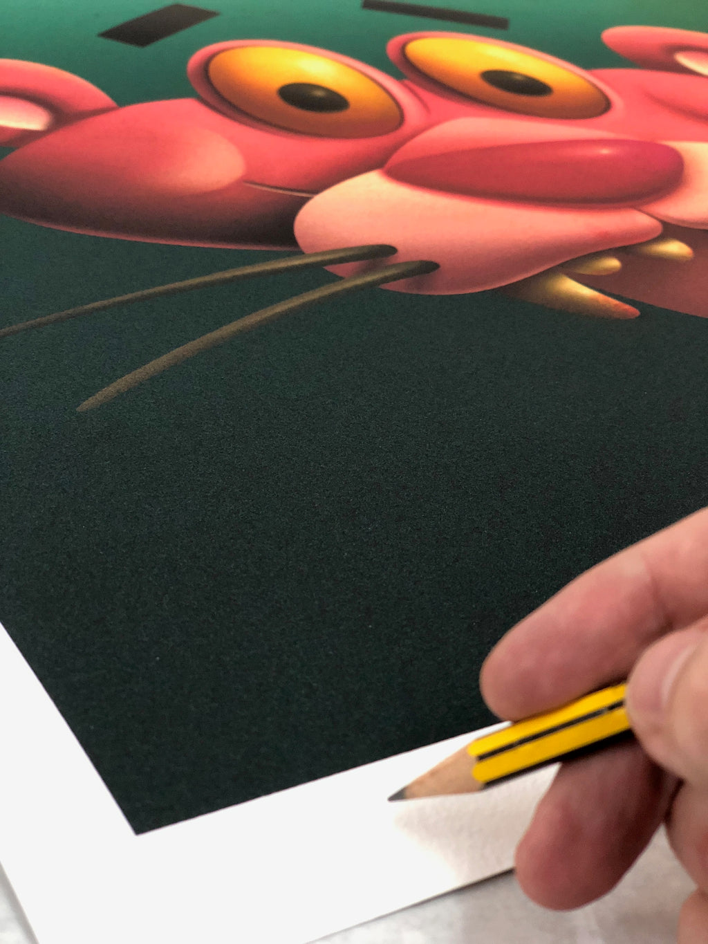 Pink Panther limited edition art print by Oscar Llorens, pop culture fine art, signed and numbered